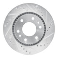 R1 Concepts Brake Rotor Drilled and Slotted Silver Fits Buick Rainier