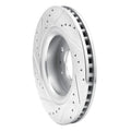 R1 Concepts Brake Rotor Drilled and Slotted Silver Fits Buick Rainier