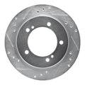 R1 Concepts Brake Rotor Drilled and Slotted Silver Fits Chevrolet Tracker