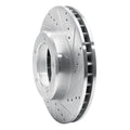 R1 Concepts Brake Rotor Drilled and Slotted Silver Fits Lexus LX470