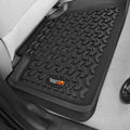 Rugged Ridge Floor Liner Rear Black 1976-1986 Jeep Logo CJ-7 87-95 Jeep Wrangler YJ