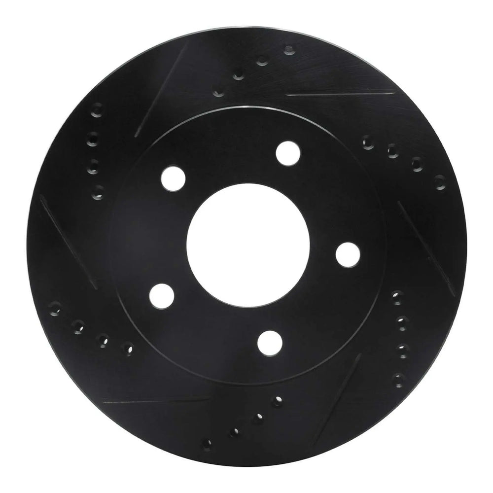 R1 83-96 Buick Riviera Front Left Drilled & Slotted Black Brake Rotor