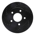 R1 83-96 Buick Riviera Front Left Drilled & Slotted Black Brake Rotor