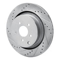 R1 Concepts Brake Rotor Drilled and Slotted Silver Fits Infiniti FX50