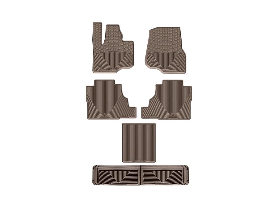 WeatherTech Tan Front Rear and Rear All-Weather Floor Mats Fits -20-24 Ford Lincoln W477TN-W478TN-W480TN