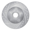 R1 93-95 Chevrolet G10 Front Left Drilled & Slotted Silver Brake Rotor