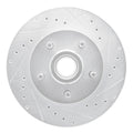 R1 Concepts Brake Rotor Drilled and Slotted Silver Fits Chevrolet G20