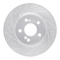 R1 93-02 Mercedes-Benz SL500 Rear Left Drilled & Slotted Silver Brake Rotor