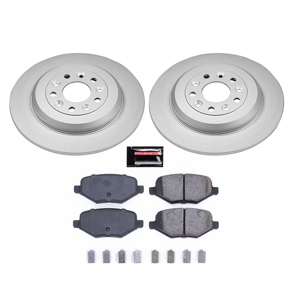 Power Stop 13-14 Ford Edge Rear Z17 Evolution Coated Brake Kit