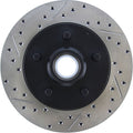 R1 1992-2002 Chevrolet C1500 Suburban Front Left Drilled & Slotted Black Brake Rotor