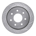 R1 12-14 Ford F-150 RWD Rear Right Drilled & Slotted Silver Brake Rotor