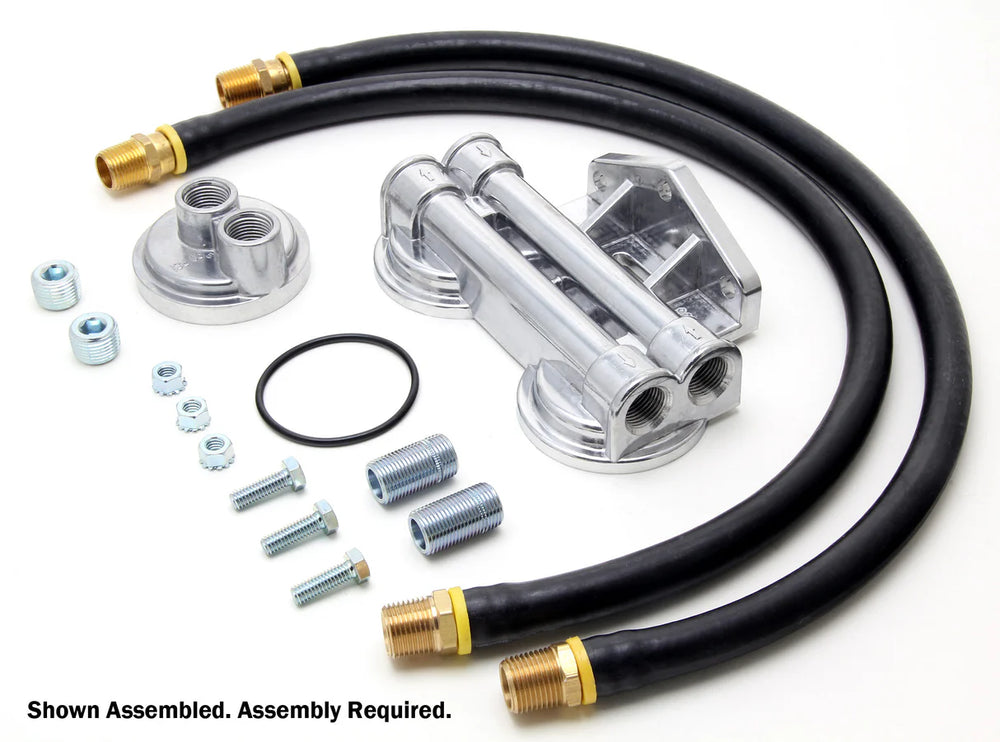 DUAL OIL FILTER RELOCATION KIT;21/2 IN.ID;23/4 IN.OD FLANGE;13/16 IN.16195964 PONTIAC ENGINES