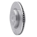 R1 07-23 Lexus LS460 Front Left Drilled & Slotted Silver Brake Rotor