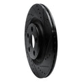 R1 14-21 Jaguar F-Type Rear Right Drilled & Slotted Black Brake Rotor