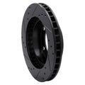 R1 76-93 Ford F-150 4WD Front Right Drilled & Slotted Black Brake Rotor