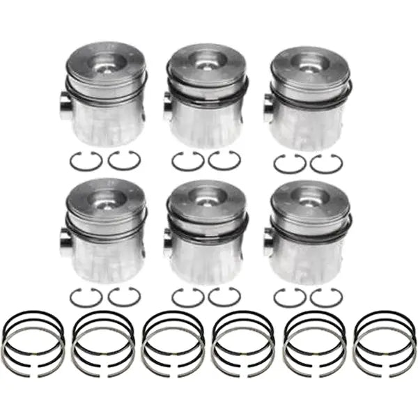 Mahle OE Cummins 5.9L 359 ISB 24-Valve Non HO 1999-2002 Dodge Ram Vin 6 Piston Set (Set of 6)