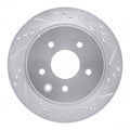 DFC 02-06 Infiniti Q45 Rear Right Drilled & Slotted Silver Brake Rotor