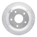 R1 05-06 Pontiac GTO Rear Right Drilled & Slotted Silver Brake Rotor