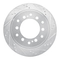 DFC 10-24 Lexus GX460 Rear Right Drilled & Slotted Silver Brake Rotor