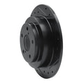 R1 90-08 Saab 9-2X Rear Right Drilled & Slotted Black Brake Rotor