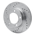 DFC 97-04 Porsche Boxster Rear Left Drilled & Slotted Silver Brake Rotor