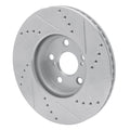 DFC 08-19 Pontiac Vibe Front Left Drilled & Slotted Silver Brake Rotor