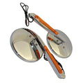 MOTORCYCLE ROUND LED LIGHTED MIRROR KITBLACK