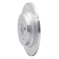 R1 Concepts Brake Rotor Drilled and Slotted Silver Fits Volvo S60