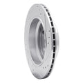 R1 Concepts Brake Rotor Drilled and Slotted Silver Fits BMW 525i