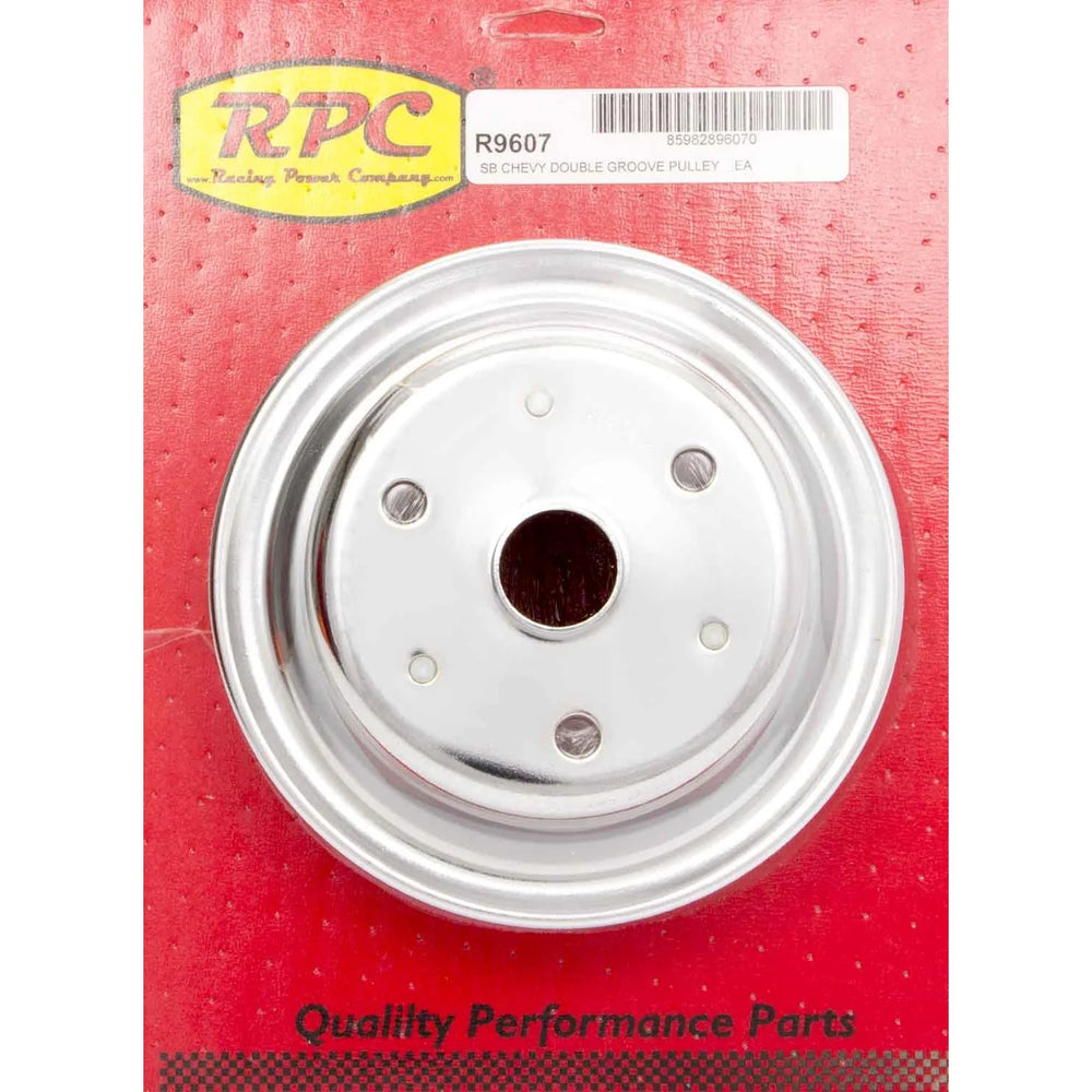 Chrome Steel Crankshaft Pulley 2Groove Long WP