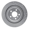 R1 Concepts Brake Rotor Drilled and Slotted Silver Fits BMW 228i