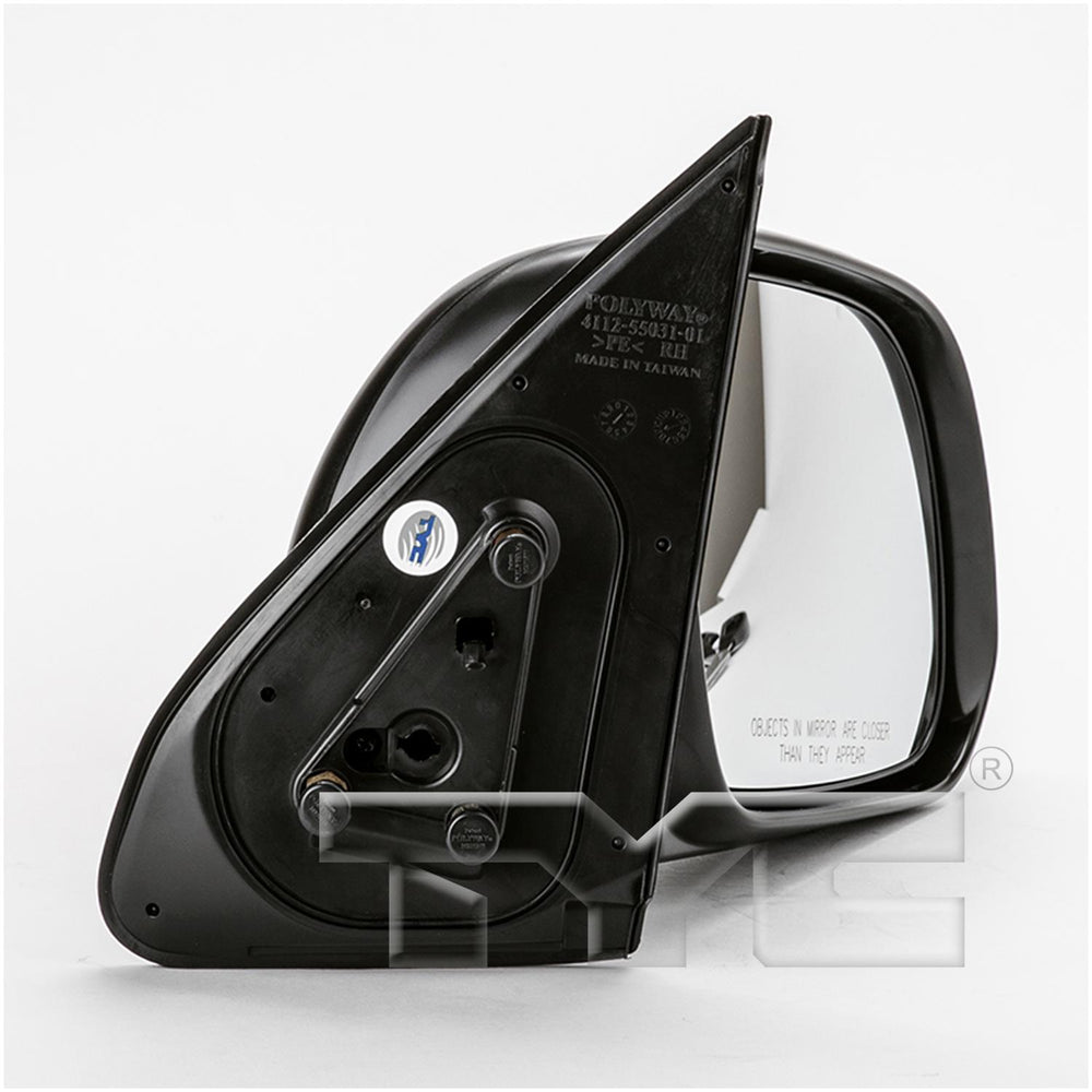 RH MIRROR OUTSIDE REAR VIEW MANUAL; W/COVER; TEXTURED TOYOTA TACOMA 20122015