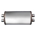 5.00INX11.00INX22.00IN CENTER/DUAL FLOW II SS MUFFLER 2.50IN ID / 2.50IN OD