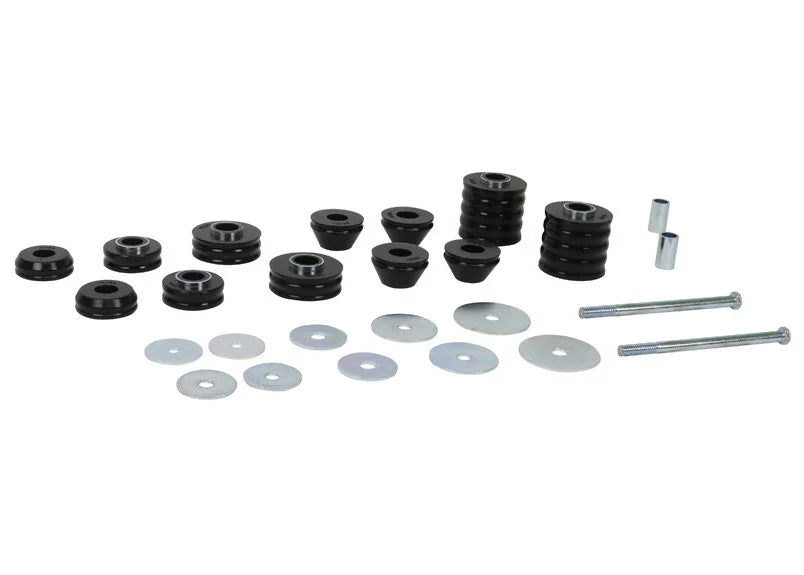 Body mount - bushings 12 Bushings 2 Tubes 2 Bolts 10 Washers Grease Install Guide