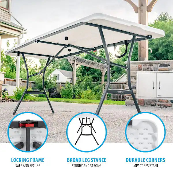LIFETIME 6FOOT FOLDINHALF TABLE (LIGHT COMMERCIAL)