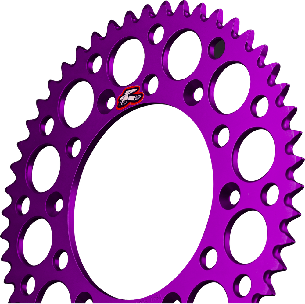 Renthal 99+ Yamaha YZ 125-250/ YZF250-450 Rear Grooved Sprocket - Purple 520-48 Teeth