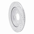 DFC 05-14 Ford Mustang Rear Right Drilled & Slotted Silver Brake Rotor