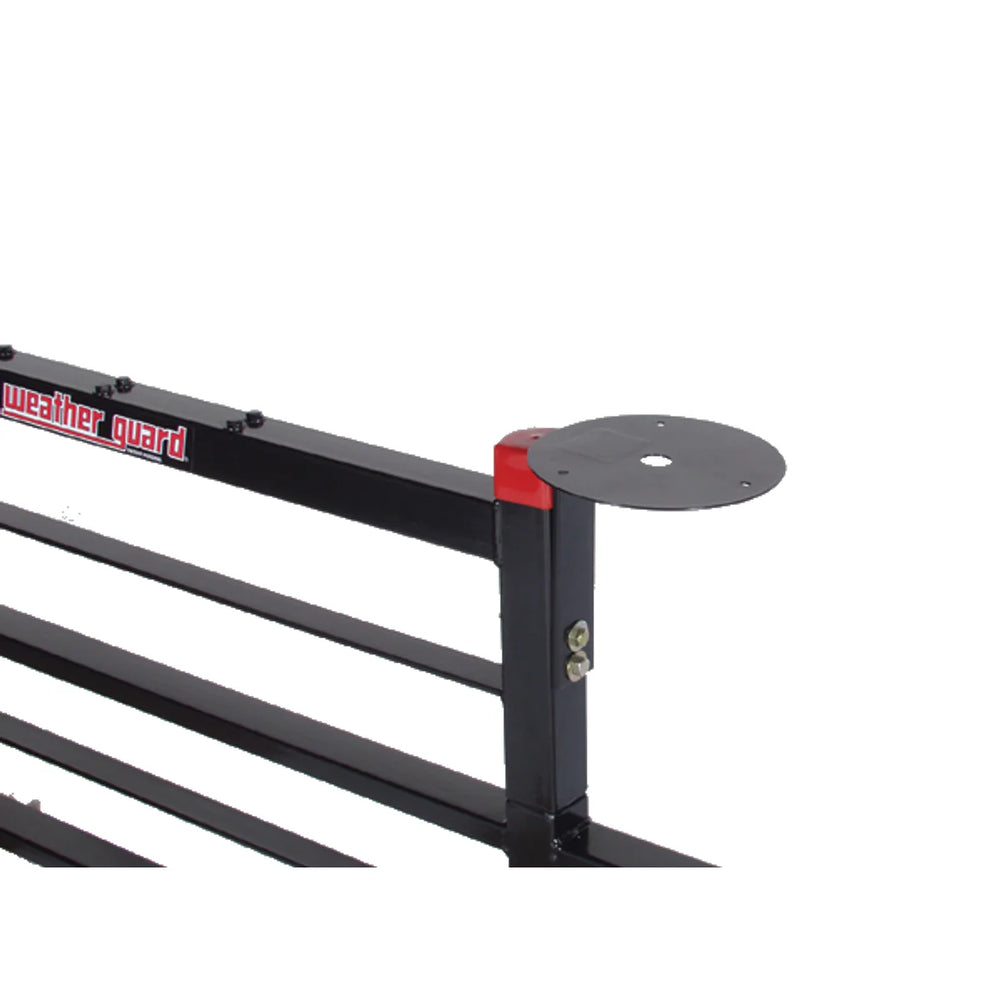 7.5IN ROUND BASE SIDEACCESS TRUCK HEADACHE RACK LADDER MOUNT ACCESSORY BLACK ARMOR TUF POWDERCOAT