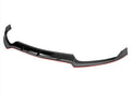 W205 FRONT BUMPER LIP GLOSSY BLACK WITH RED TRIM