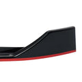 W205 FRONT BUMPER LIP GLOSSY BLACK WITH RED TRIM
