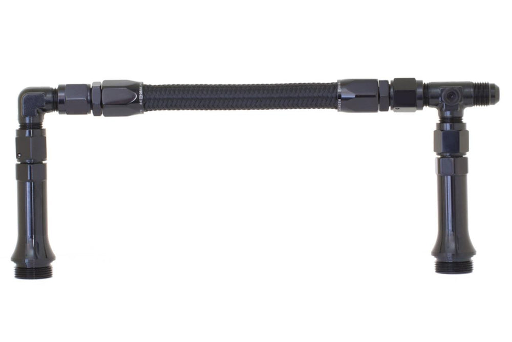 08 AN DUAL FEED CARB LINE TO FIT FST CARB(9.5 IN9.75 IN C/L4150 STYLE)BLACK