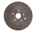 R1 Concepts Brake Rotor - Drilled Fits Subaru WRX