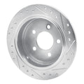 DFC 93-98 Jeep Grand Cherokee Rear Left Drilled & Slotted Silver Brake Rotor