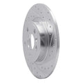 R1 Concepts Brake Rotor Drilled and Slotted Silver Fits Jaguar E-Pace
