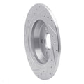 DFC 13-20 Ford Special Service Police Sedan Rear Right Drilled & Slotted Silver Brake Rotor