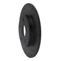 R1 08-18 Pontiac Vibe Rear Right Drilled & Slotted Black Brake Rotor