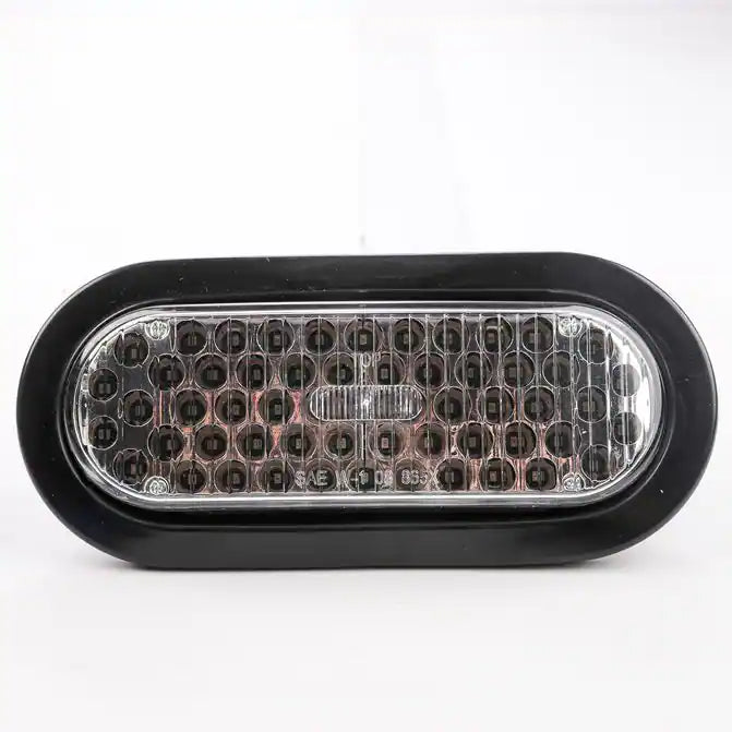 LED FLASHER: OVAL GROMMET MOUNT 12VDC 8 FLASH PATTERNS WITH PLUG AMBER