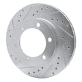 DFC 95-04 Toyota 4Runner Front Left Drilled & Slotted Silver Brake Rotor