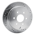 R1 Concepts Brake Rotor Drilled and Slotted Silver Fits Nissan Frontier