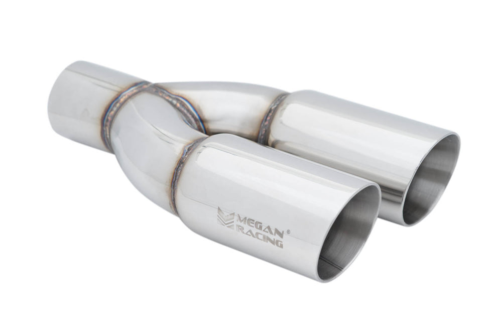 Megan Racing universal Stainless Twin Roll 3 Tips (Driver Side) (Tips only)